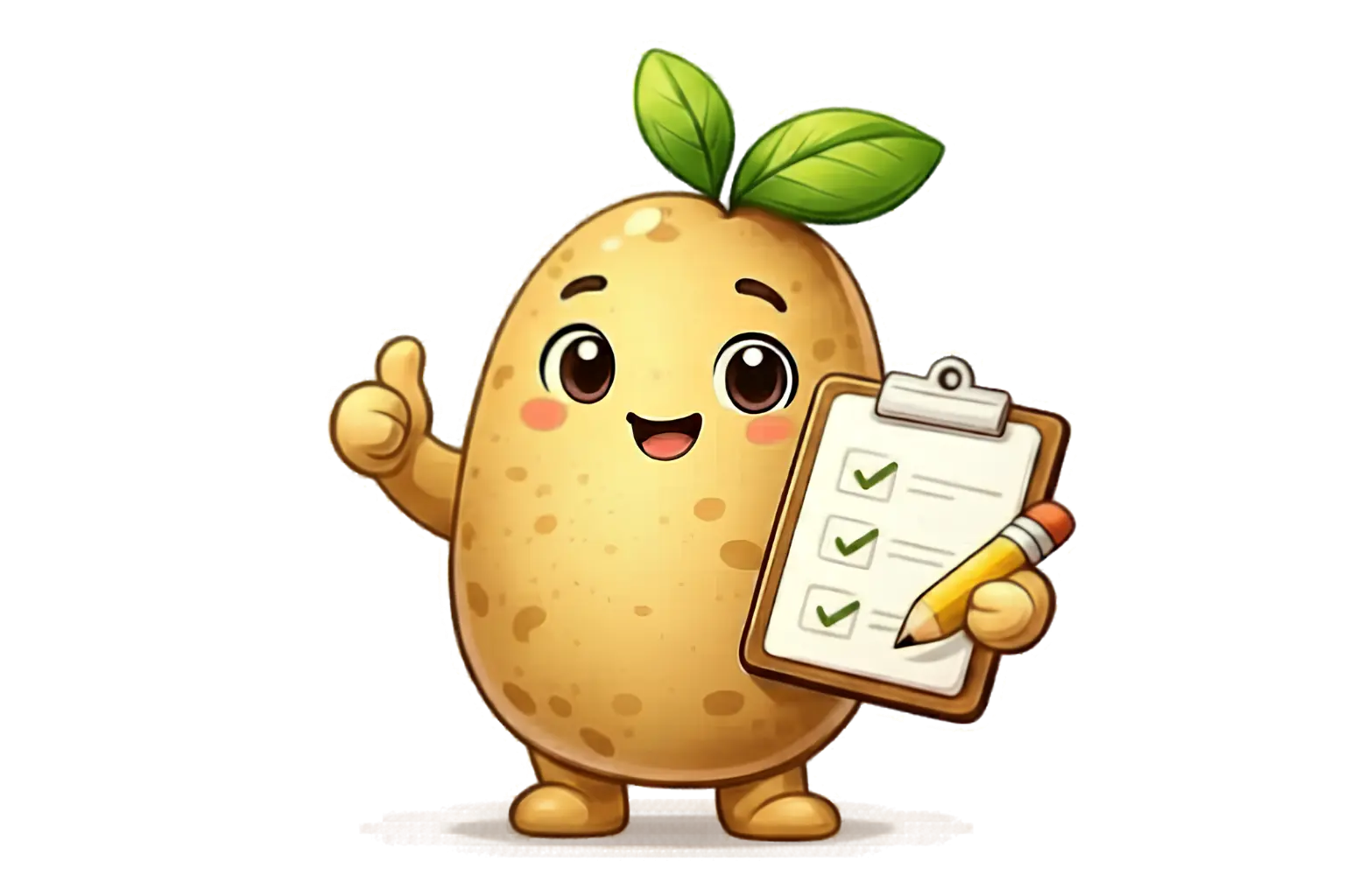 PotatoTools mascot showing the simple tool flow